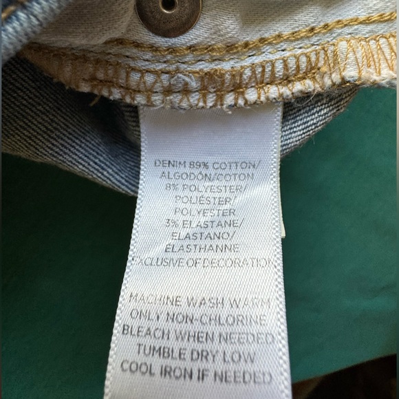 LOFT Modern Skinny Crop Women’s Distressed Blue Jeans. Decorative Hem. Size 6/28 - Picture 6 of 11